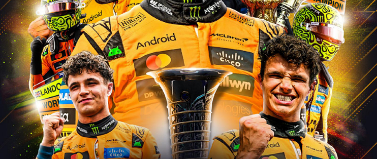 红牛车队鏖战红牛二队，诺里斯关键制胜